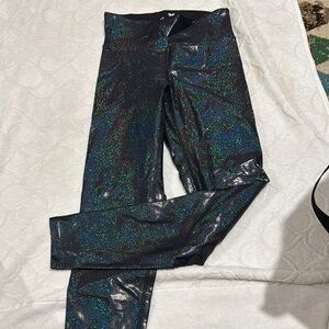 Heroine Sport Black and Blue High-Waisted Leggings